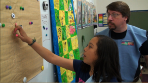 A student playing the StarSeekers edu-larp